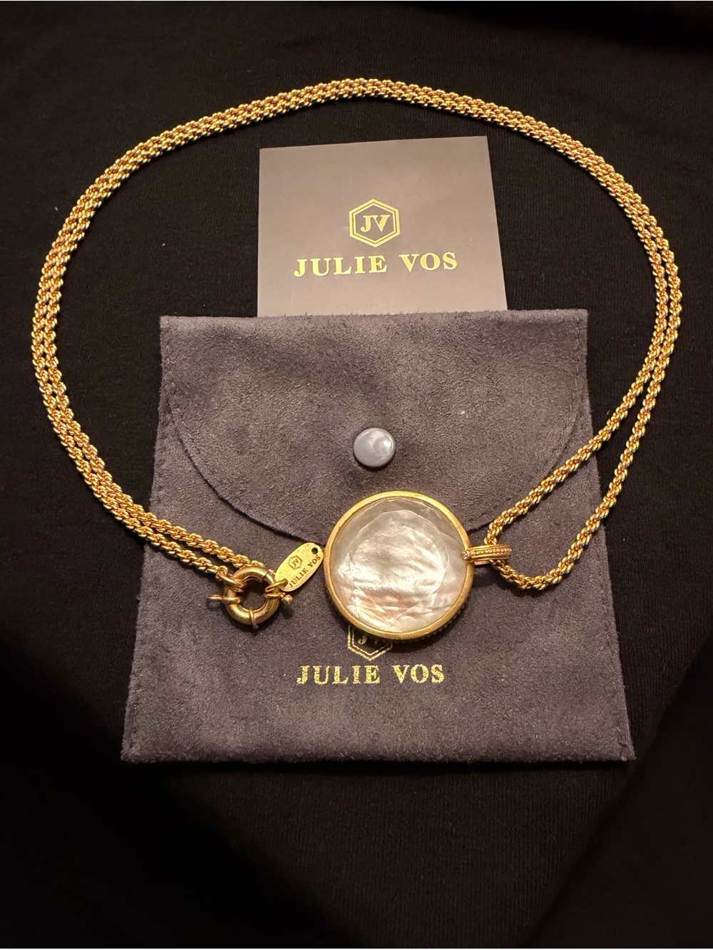 Julie Vos Reversible Coin Statement Pendant